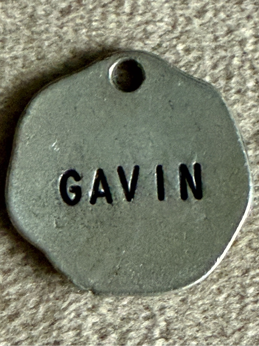 Jewel Kade Silver 'GAVIN' Round Name Pendant